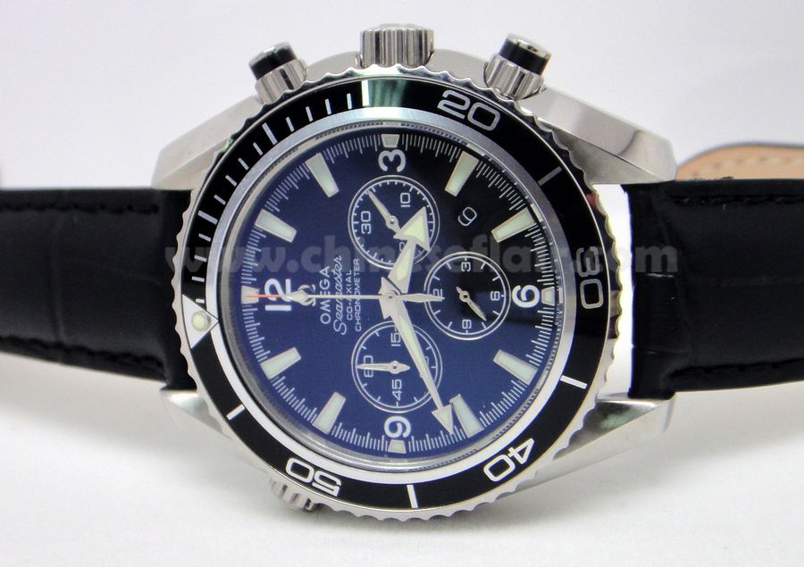 Knockoff Omega Seamaster Co-Axial Black Chronograph Watch